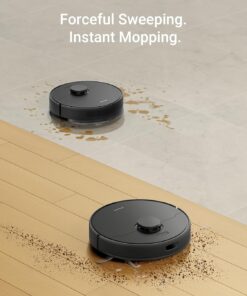 Alternative view of D9 Max Gen 2 Robot Vacuum and Mop Combo, LDS Navigation, 6000Pa Strong Suction Power, 240mins Runtime, 2-in-1 Sweep and Mop, WiFi, APP, Voice Control